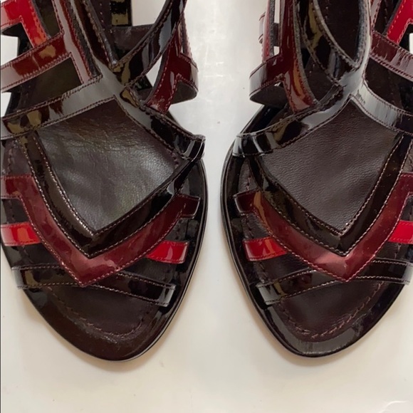 Louis Vuitton open toe red heels size: 37 1/2 - Picture 8 of 14